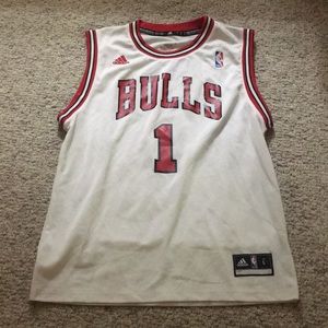 Derrick Rose white authentic Chicago bulls jersey